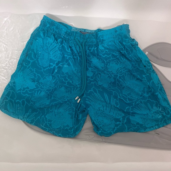 Men’s Vilebrequin Swim Shorts Water Activated Like New Medium M Blue Green - Picture 10 of 10